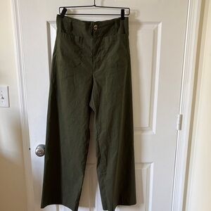 Women’s Olive Green Wide-Leg Pants